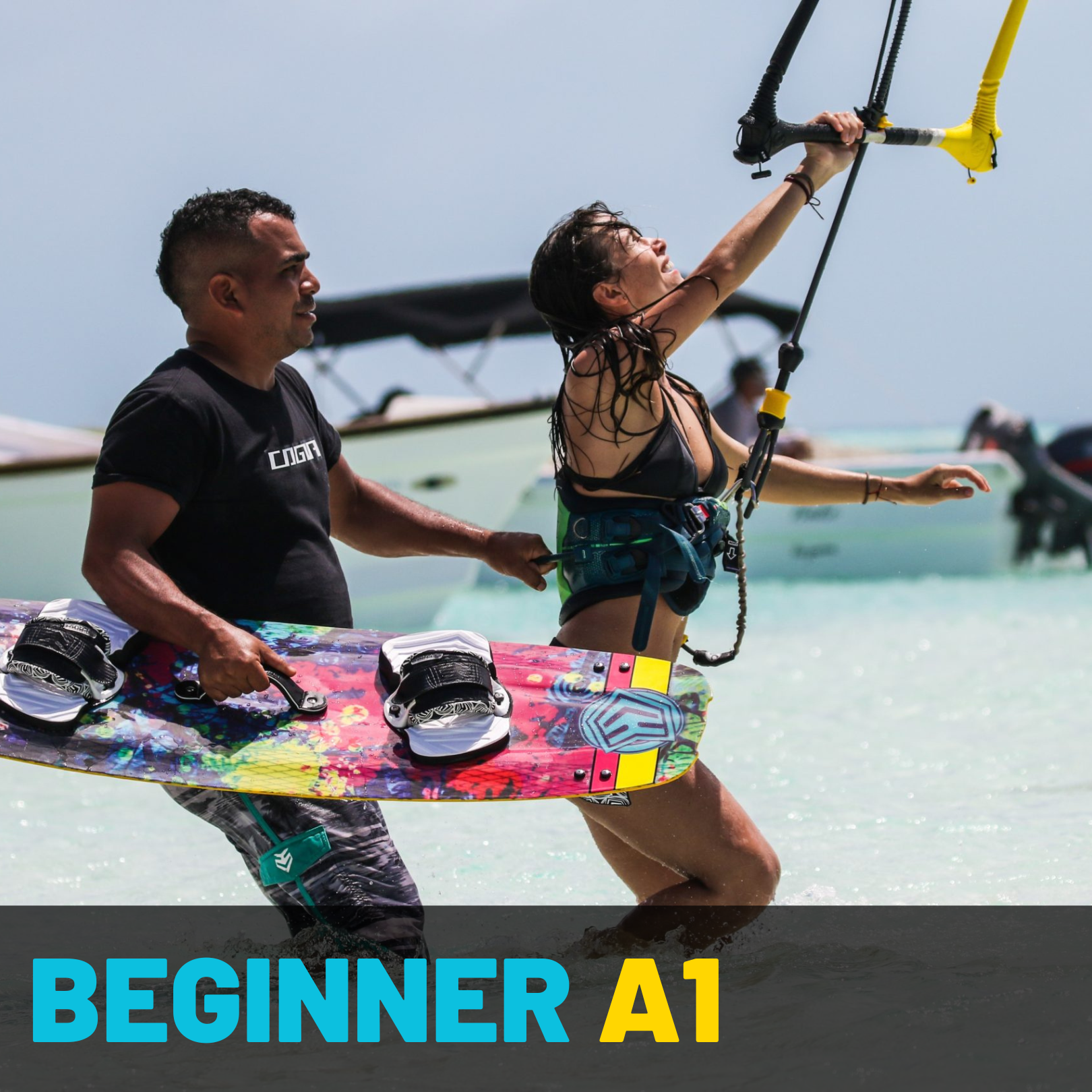 Kiteboarding session at Paje Beach, Zanzibar - Learn about the local environment including wind and tides, safety basics, equipment setup, beach fly, body drag, and your first water starts. Perfect for beginners eager to master kite control in the ideal kitesurfing conditions of Zanzibar